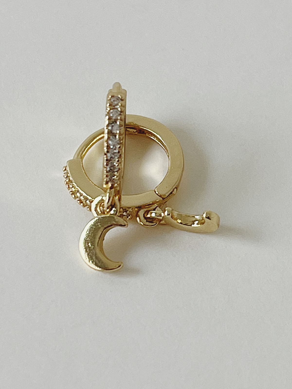 Moon Golden Hoops