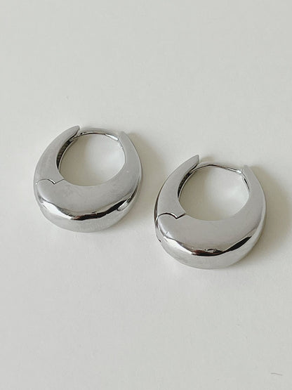 Bold Silver Hoops
